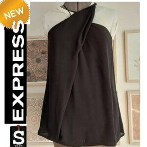 🆕⭐️5/$30-NWOT Express cross blouse tank, black, asymmetrical  front, size small